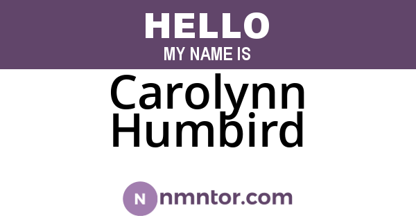 Carolynn Humbird
