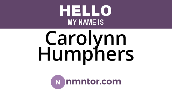 Carolynn Humphers