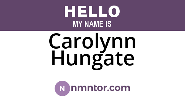 Carolynn Hungate