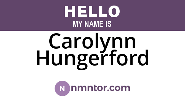 Carolynn Hungerford