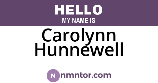 Carolynn Hunnewell