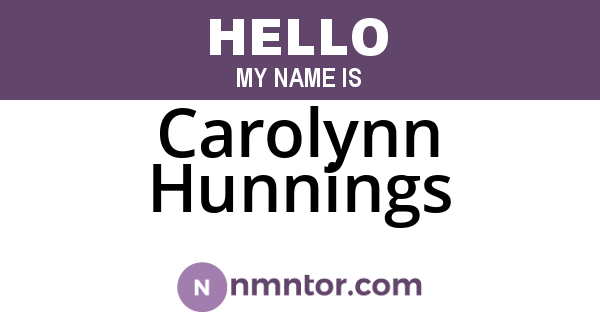 Carolynn Hunnings