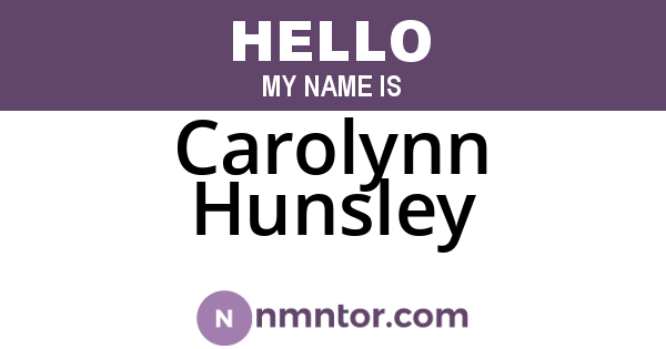 Carolynn Hunsley