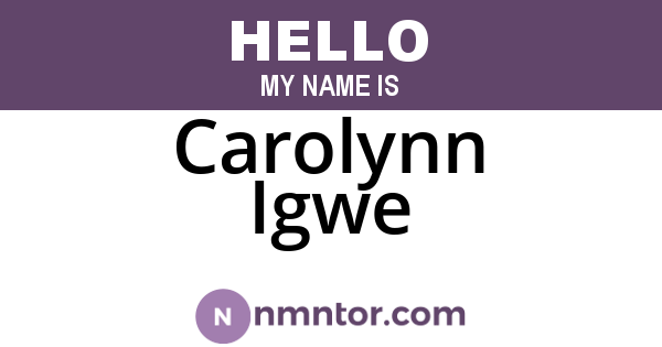 Carolynn Igwe