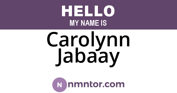 Carolynn Jabaay