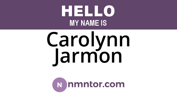 Carolynn Jarmon