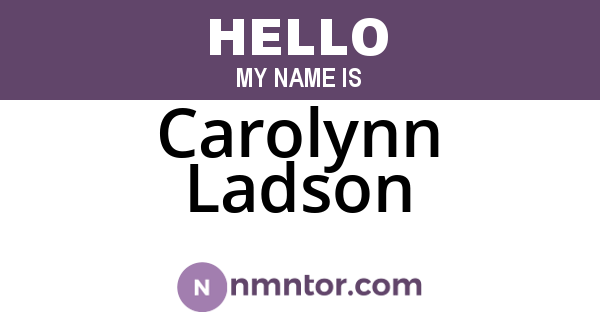 Carolynn Ladson