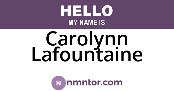 Carolynn Lafountaine