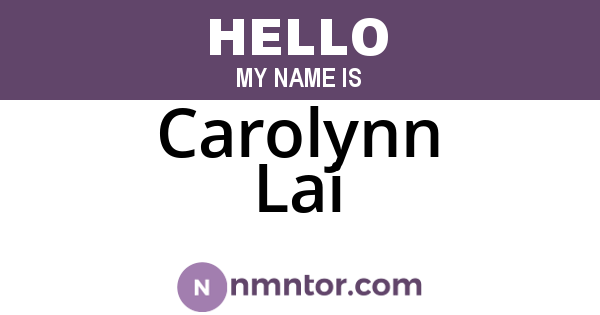 Carolynn Lai