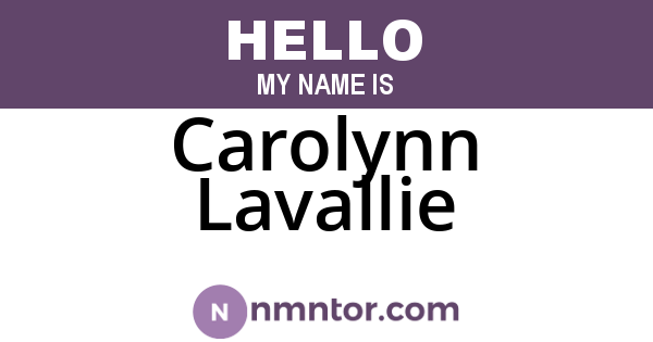 Carolynn Lavallie