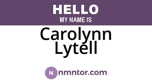 Carolynn Lytell
