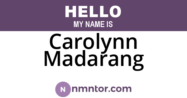 Carolynn Madarang