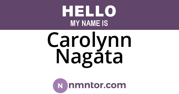Carolynn Nagata