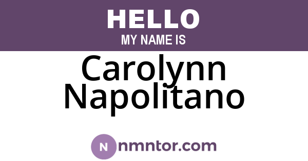 Carolynn Napolitano