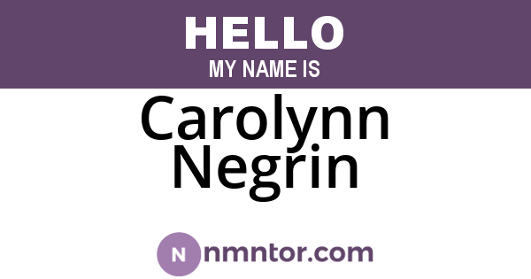 Carolynn Negrin