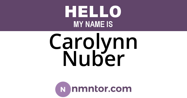 Carolynn Nuber