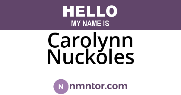 Carolynn Nuckoles