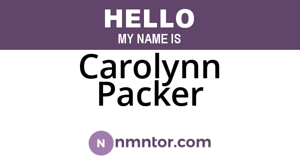 Carolynn Packer