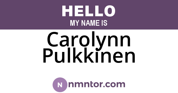 Carolynn Pulkkinen