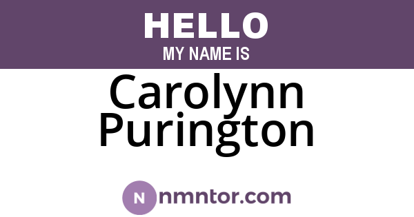 Carolynn Purington