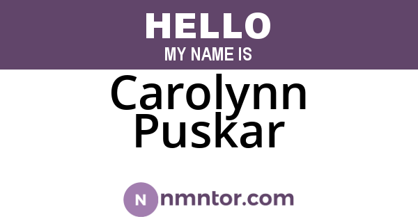 Carolynn Puskar