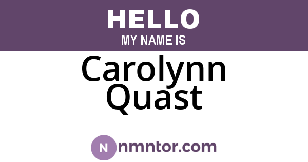Carolynn Quast