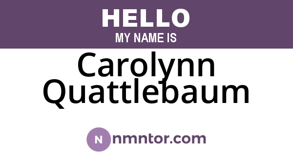 Carolynn Quattlebaum