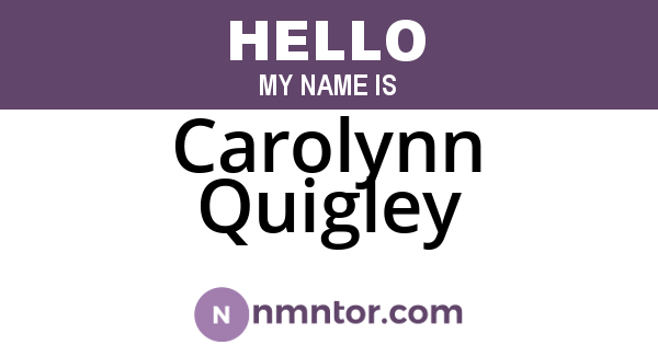 Carolynn Quigley