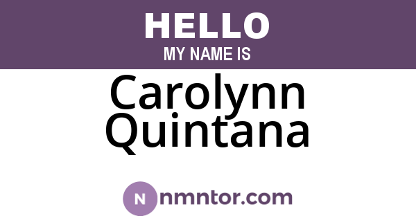 Carolynn Quintana