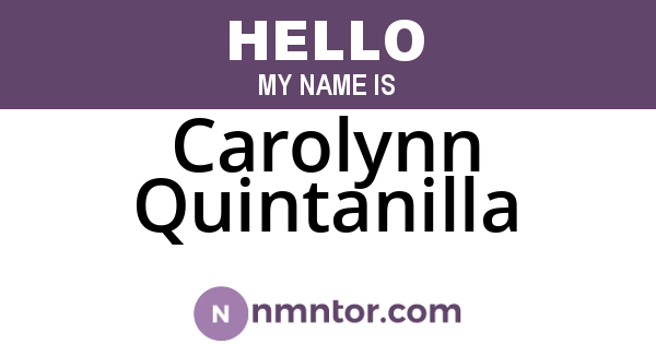 Carolynn Quintanilla