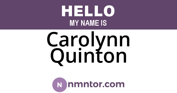 Carolynn Quinton
