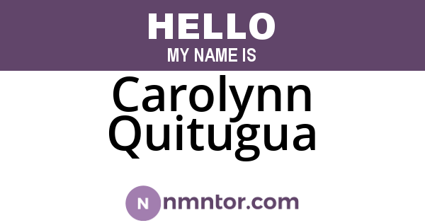 Carolynn Quitugua