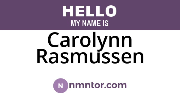 Carolynn Rasmussen