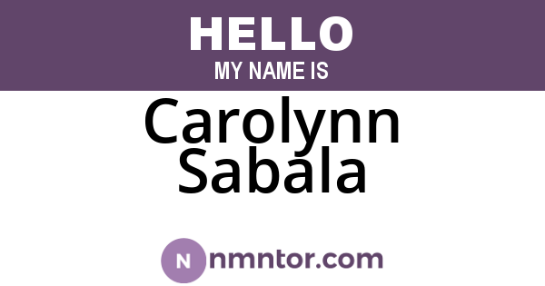 Carolynn Sabala