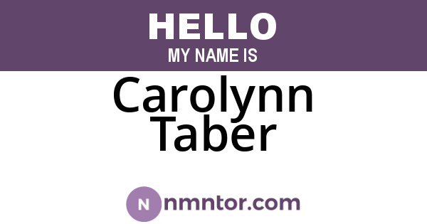 Carolynn Taber