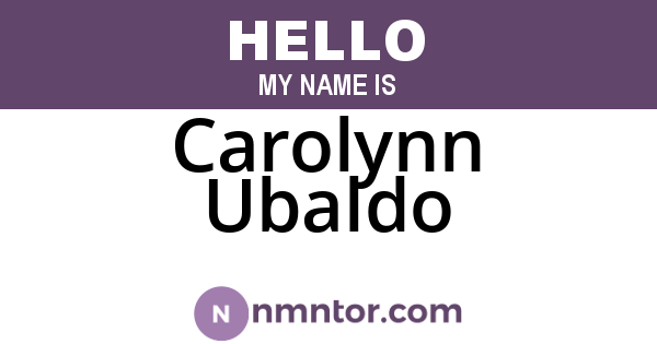 Carolynn Ubaldo
