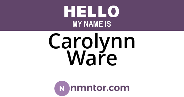 Carolynn Ware