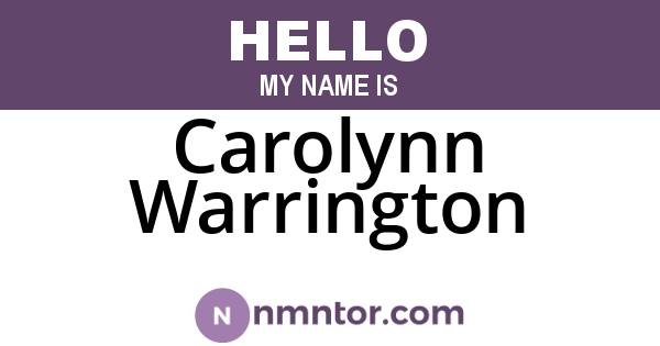 Carolynn Warrington