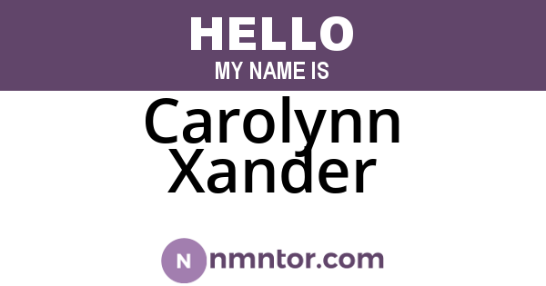 Carolynn Xander