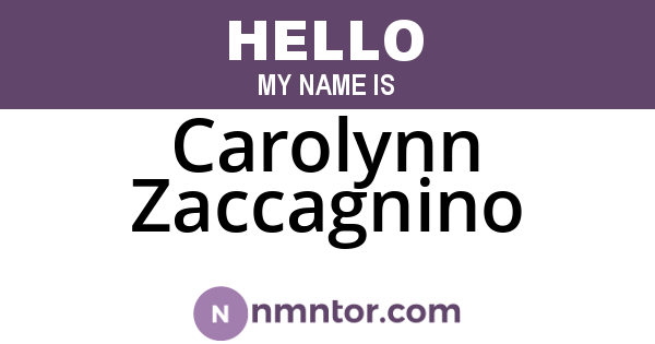 Carolynn Zaccagnino
