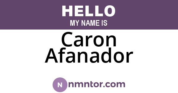 Caron Afanador