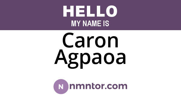 Caron Agpaoa