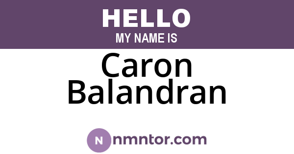 Caron Balandran