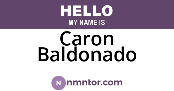 Caron Baldonado