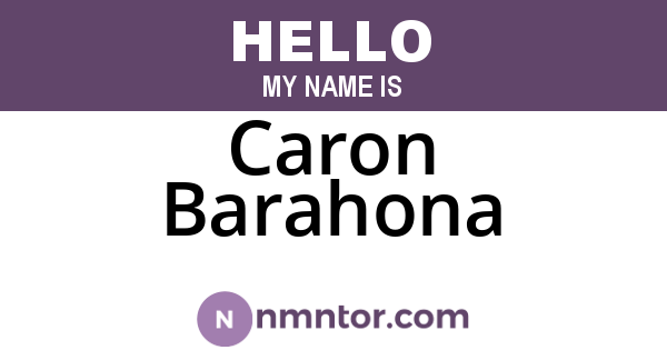 Caron Barahona