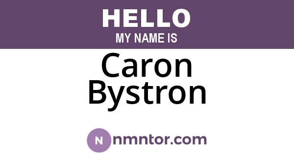 Caron Bystron