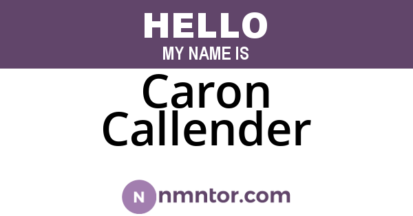 Caron Callender