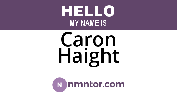Caron Haight