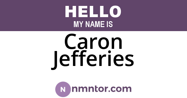Caron Jefferies