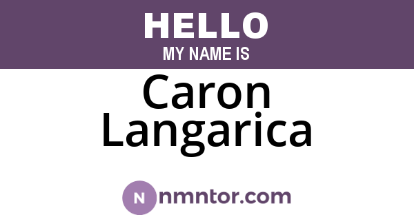 Caron Langarica
